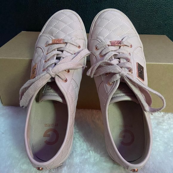 Blush Pink 'G by Guess GGoadie2-T' Casual Sneakers with Rose Gold Detailing - Picture 3 of 6